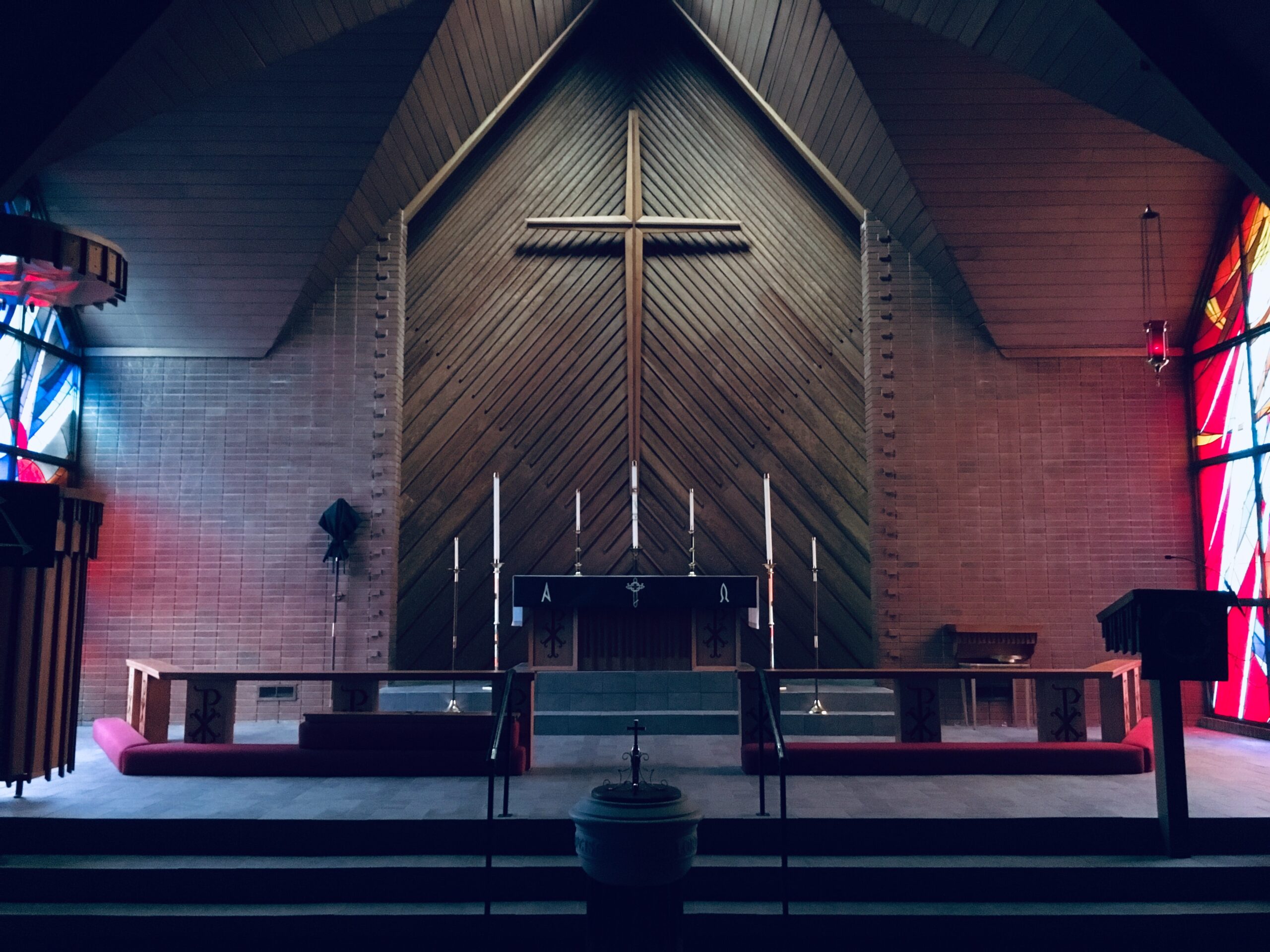 Front of a church sanctuary